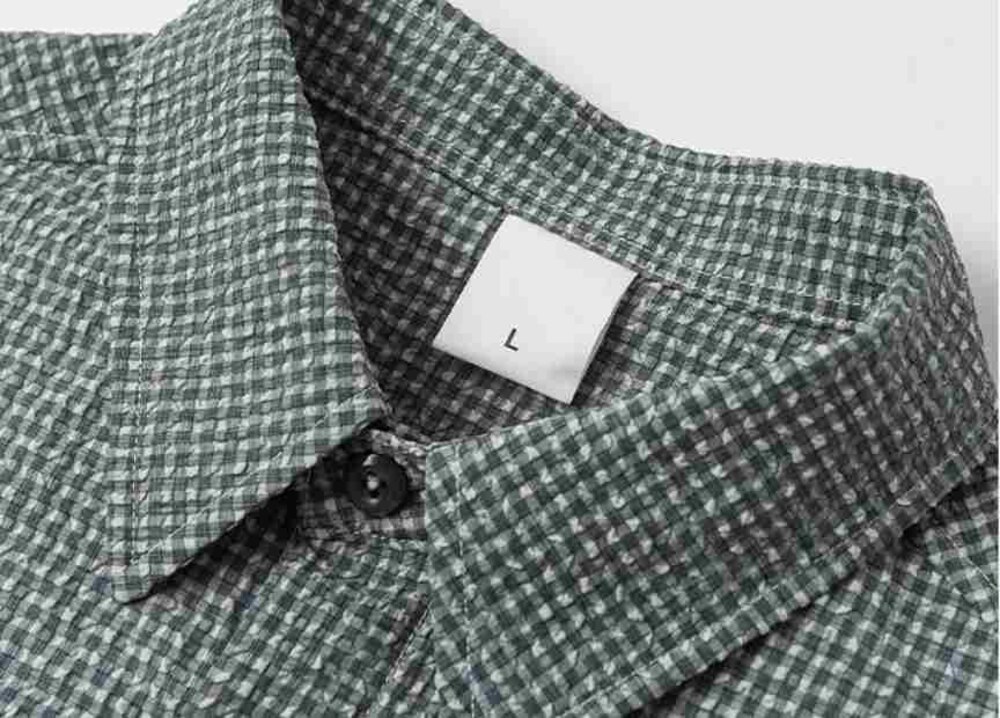 Gray Mini Check Shirt - Picture 3 of 4